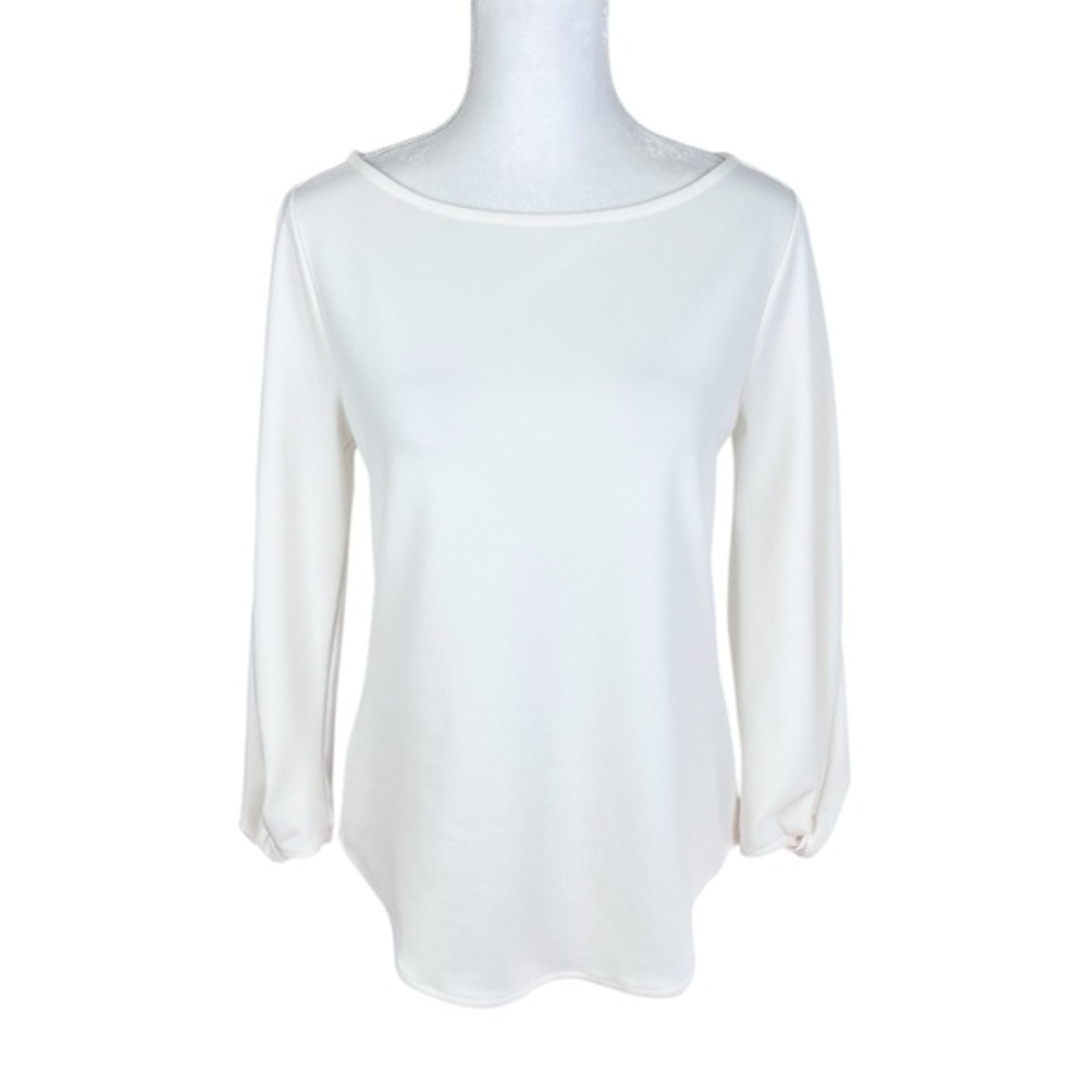 Ann Taylor Cream White Long Sleeve Dressy Blouse Size Small‎